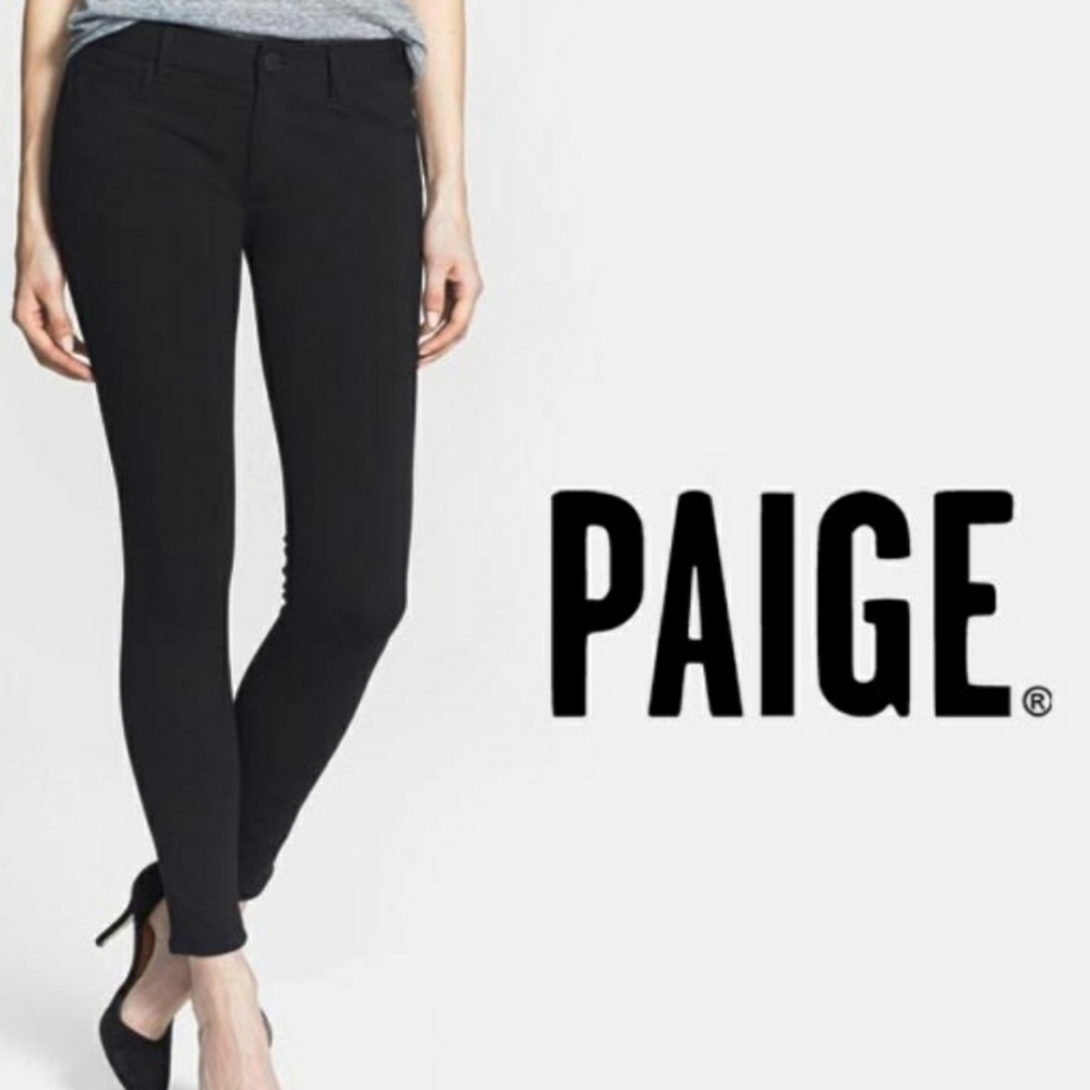 PAIGE Peg‎ Super Skinny Black Jegging size 25